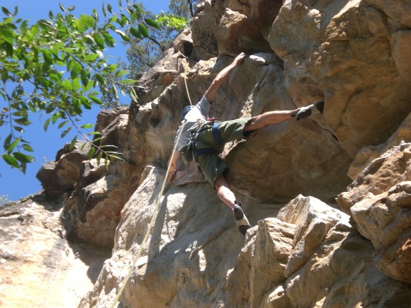 Setting up for the finger lock.