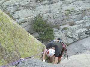Rowan on McCarthy West Face, Hong Variation